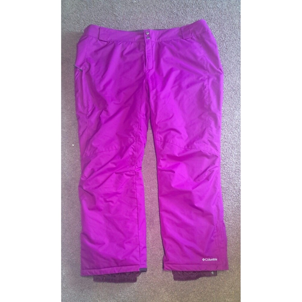 Columbia Womens Bugaboo Ski Snow Pants Size 3X Magenta Pink Insulated Waterproof